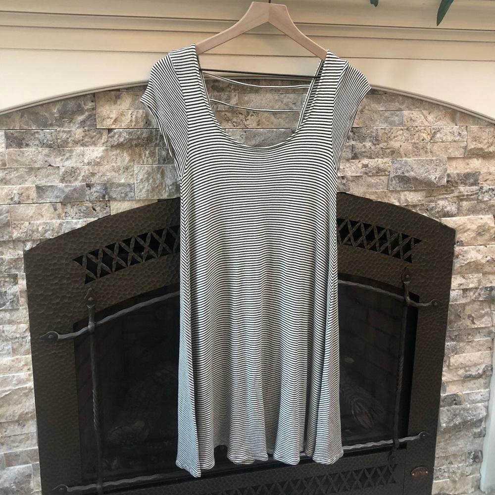 Black & White Striped American Eagle Dress